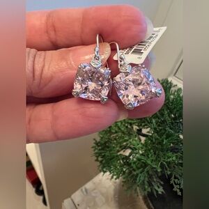 NWT judith ripka JR sterling silver pink crystal quartz earrings